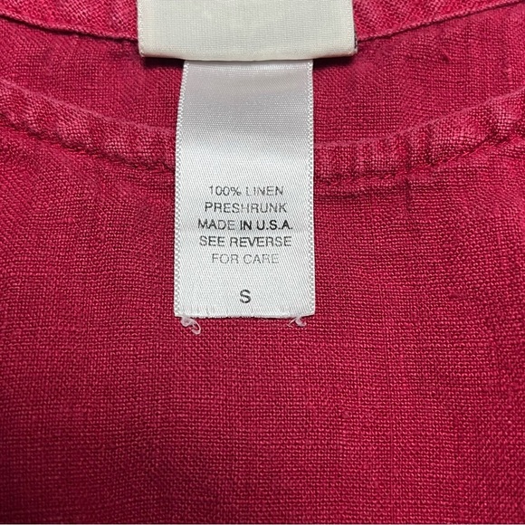 VTG Tom Tom California Linen Red Dress Made In USA Size Small - Picture 4 of 6